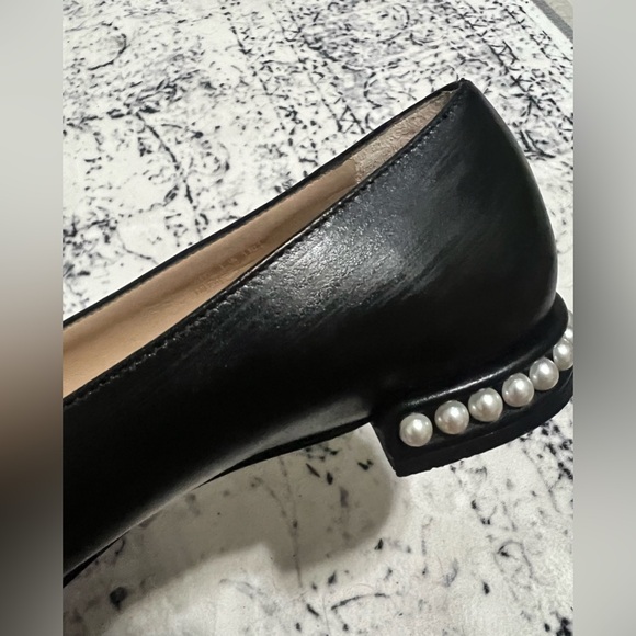 like new Stuart Weitzman two black pearl  flats - size 8 - Picture 11 of 12